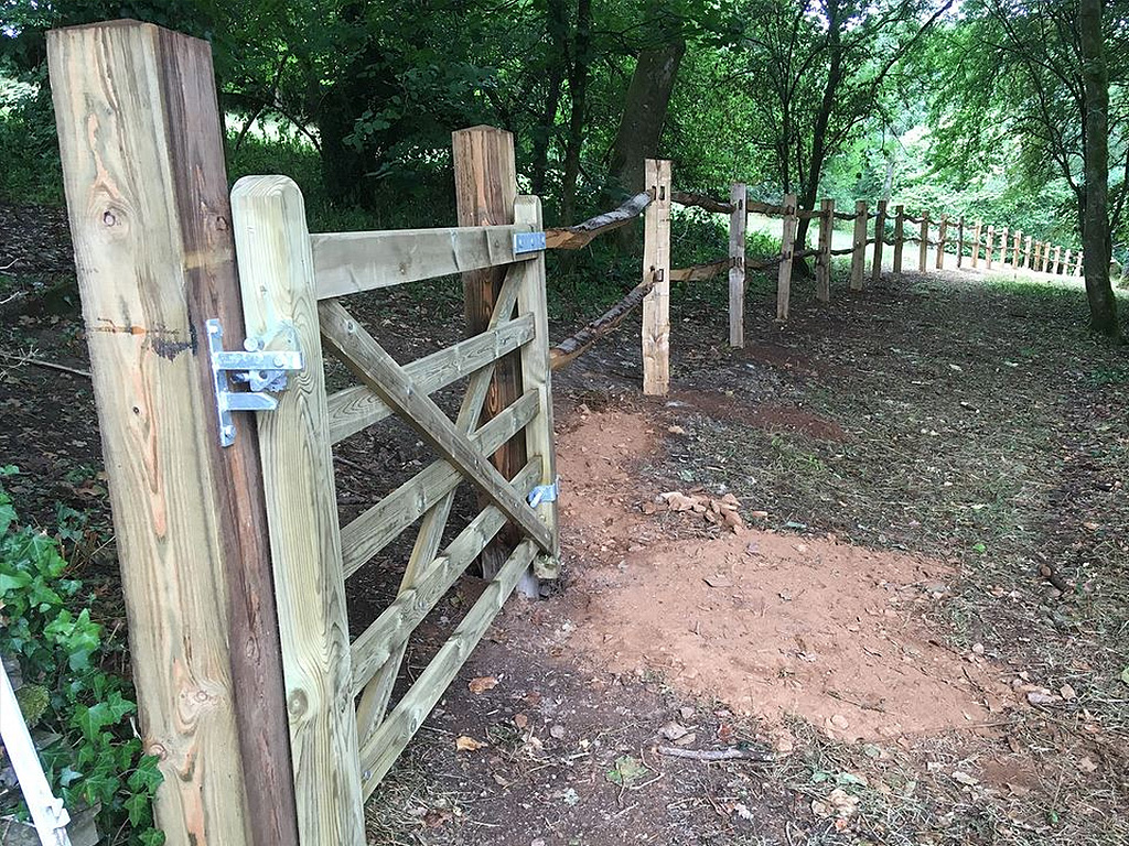 Sturdy wooden gate.