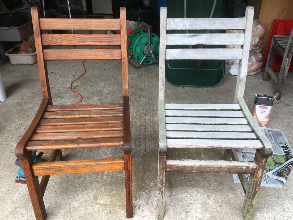 Renovating outdoor furniture to give a new lease of life.